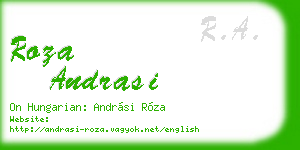 roza andrasi business card